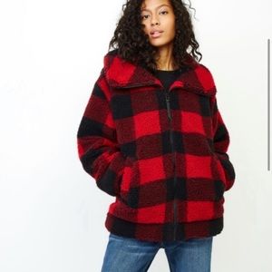 Roots Sherpa Buffalo Plaid Jacket - Size S